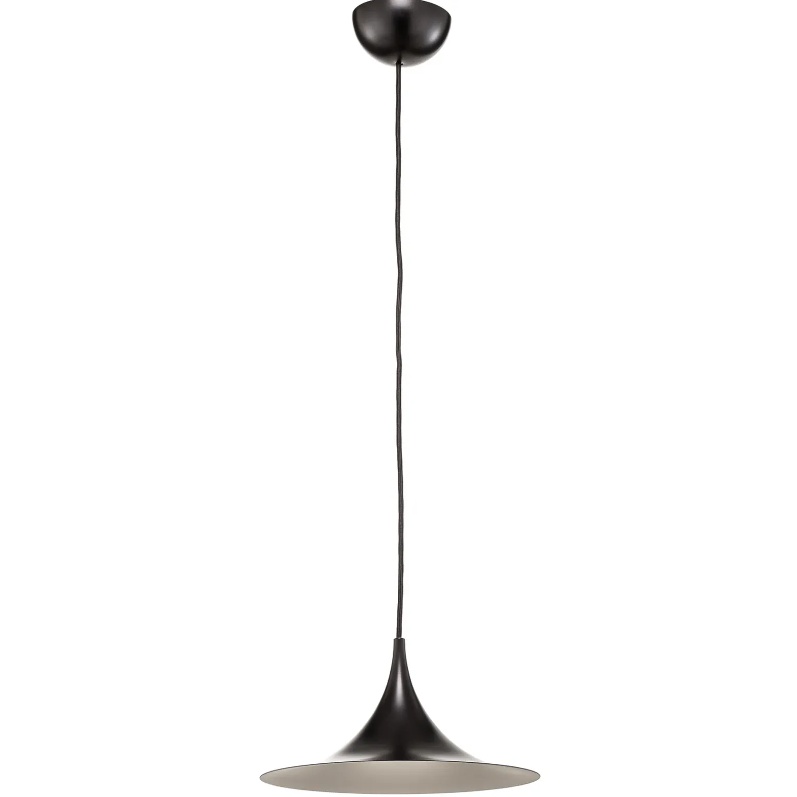 Lámpara colgante Gubi Semi, Ø 30 cm, negro
