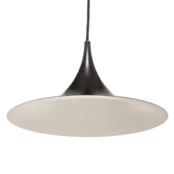 Lámpara colgante Gubi Semi, Ø 30 cm, negro