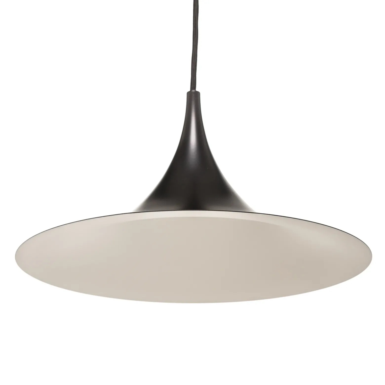 Lámpara colgante Gubi Semi, Ø 30 cm, negro