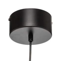 Lámpara colgante Gus con pantalla metálica, negro