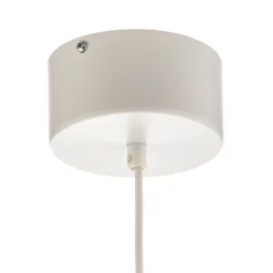 Lámpara colgante Gus con pantalla metálica, blanca