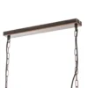 Lámpara colgante Hakon de 2 luces marrón óxido/madera natural