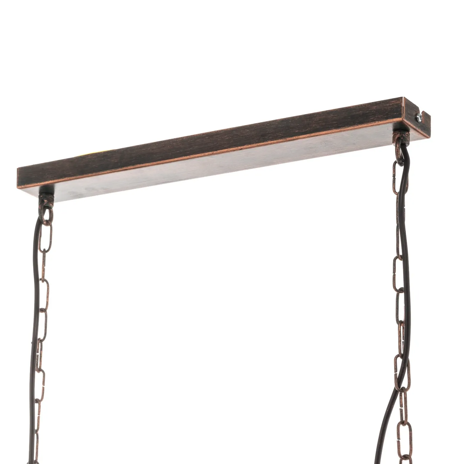 Lámpara colgante Hakon de 2 luces marrón óxido/madera natural