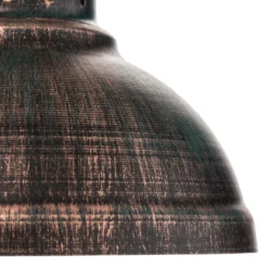 Lámpara colgante Hakon 3 luces marrón óxido/madera natural