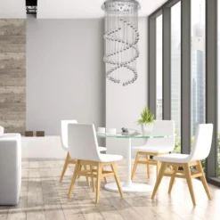 Lámpara colgante Hallway cristal de vidrio, 80 cm