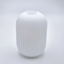 Lámpara colgante Harmony, Ø 14 cm, blanco/roble, cristal/madera