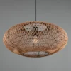 Lámpara colgante Hedda de sisal y metal