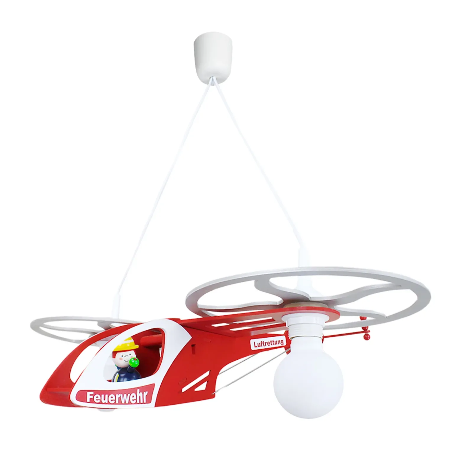Lámpara colgante Helicoptero Fred infantil