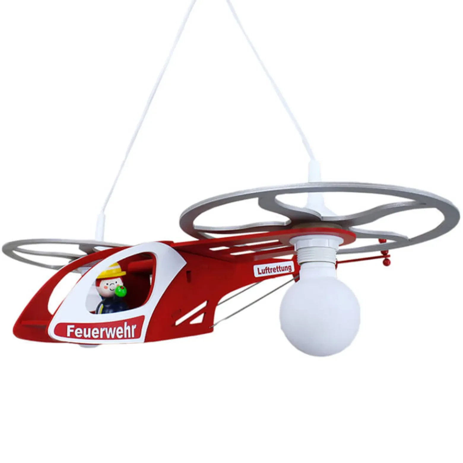 Lámpara colgante Helicoptero Fred infantil