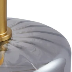 Lámpara colgante Hildur de Lindby, Ø 22 cm, 1 luz, gris humo, cristal