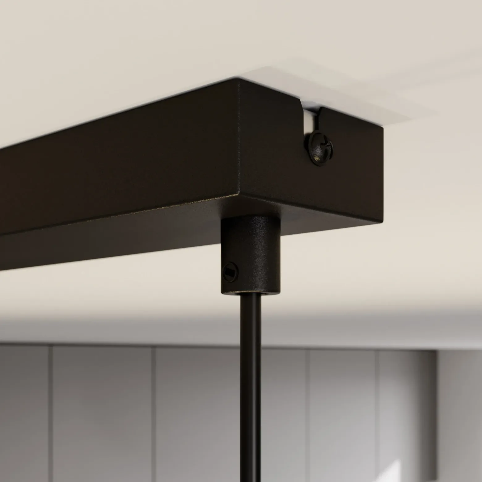 Lámpara colgante Hilton, negro/dorado, 4 luces