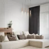 Lámpara colgante Ida, beige, 4 luces, longitud 76 cm, GU10