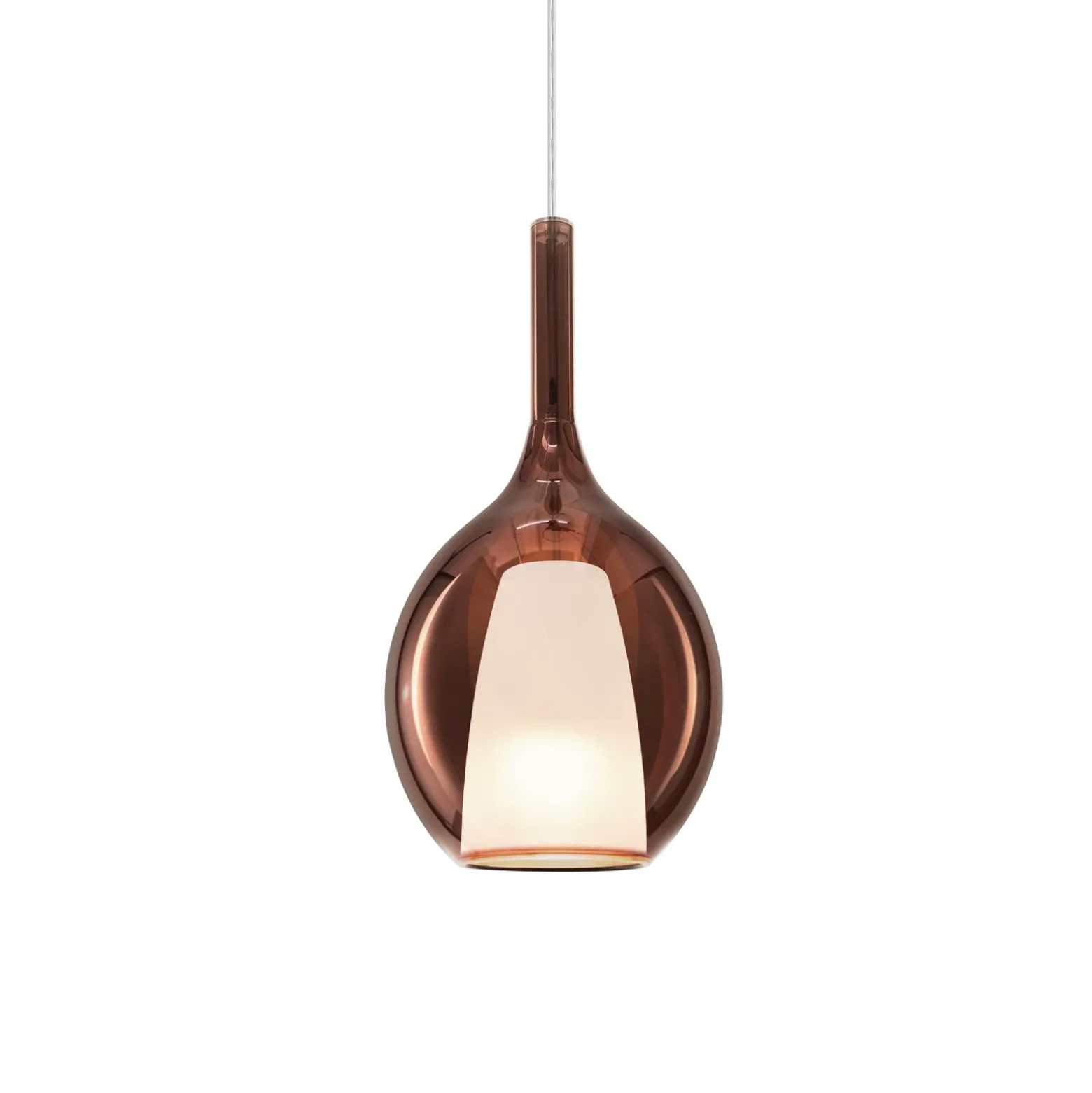 Lámpara colgante Ideal Lux Kalique 2, color cobre, Ø 18 cm