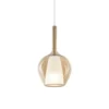 Lámpara colgante Ideal Lux Kalique 1, color ámbar, Ø 18 cm