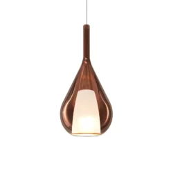 Lámpara colgante Ideal Lux Kalique 3, color cobre, Ø 18 cm