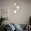 Lámpara colgante Ideal Lux Kalique 1, azul, Ø 18 cm, plástico