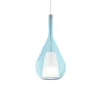 Lámpara colgante Ideal Lux Kalique 3, azul, Ø 18 cm, plástico