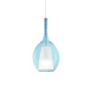 Lámpara colgante Ideal Lux Kalique 2, azul, Ø 18 cm, plástico