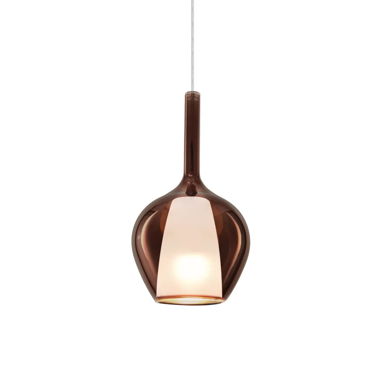 Lámpara colgante Ideal Lux Kalique 1, color cobre, Ø 18 cm