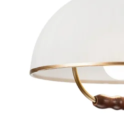Lámpara colgante Ilsa, blanco/dorado, Ø 30 cm, regulable en altura