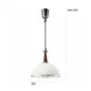 Lámpara colgante Ilsa, blanco/plateado, Ø 30 cm, regulable en altura