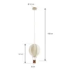 Lámpara colgante infantil Aeris de Lindby, beige, Ø 35 cm, tejido, E27