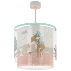 Lámpara colgante infantil Dalber LOVING DEER, con motivo de ciervo