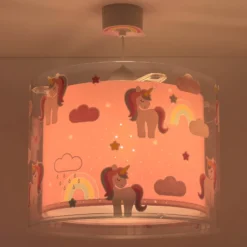 Lámpara colgante infantil Dalber UNICORNS, rosa