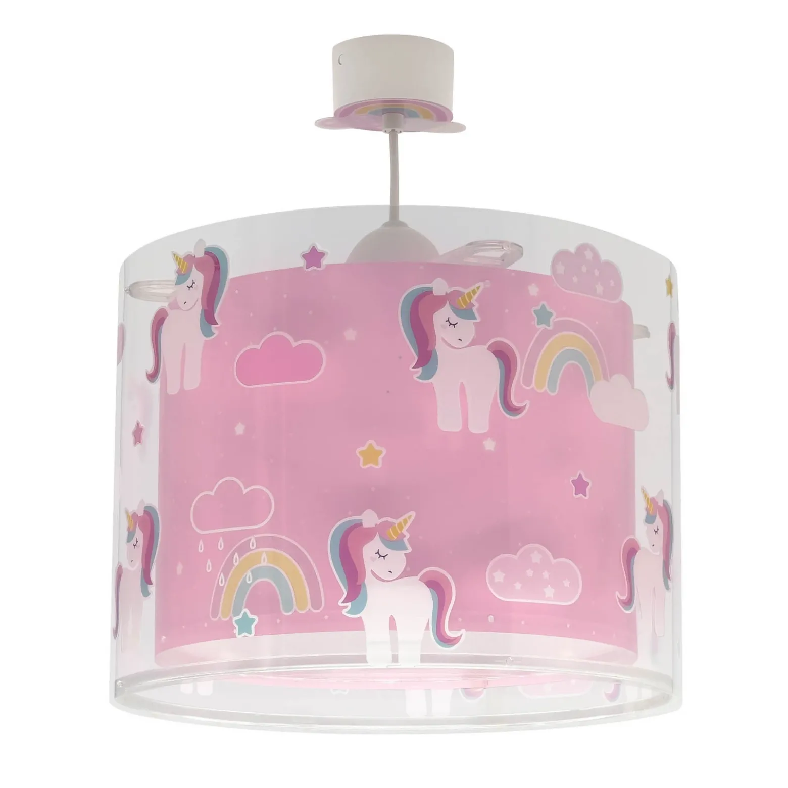 Lámpara colgante infantil Dalber UNICORNS, rosa