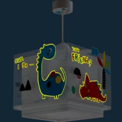 Lámpara colgante infantil DINOS de Dalber, multicolor