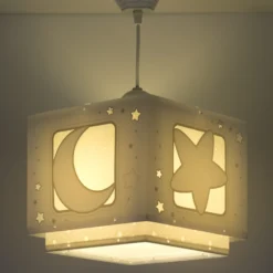 Lámpara colgante infantil MOONLIGHT de Dalber, gris, con 1 luz