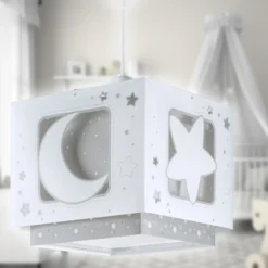 Lámpara colgante infantil MOONLIGHT de Dalber, gris, con 1 luz