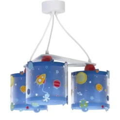 Lámpara colgante infantil Planet, 3 luces