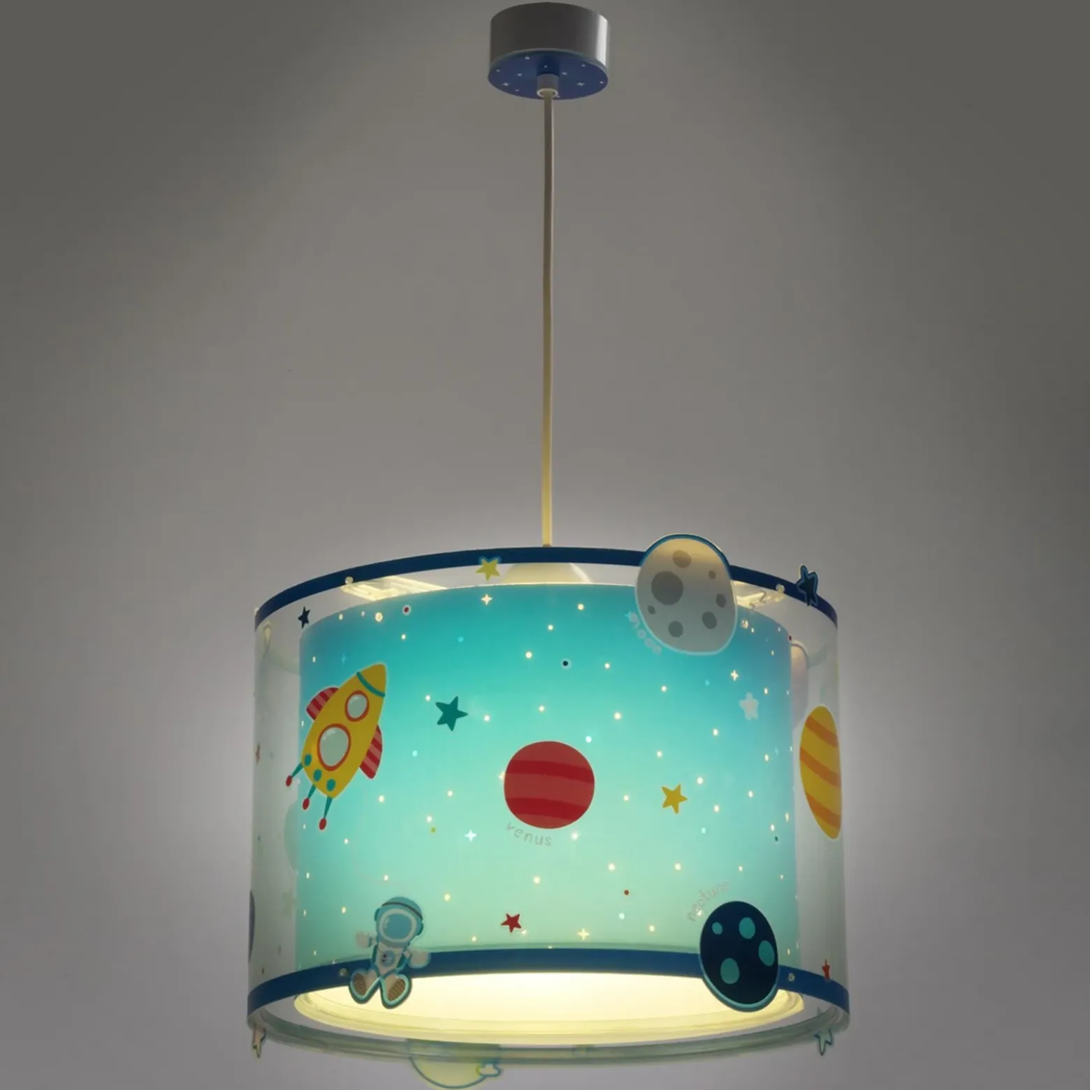 Lámpara colgante infantil PLANETS de Dalber con motivo