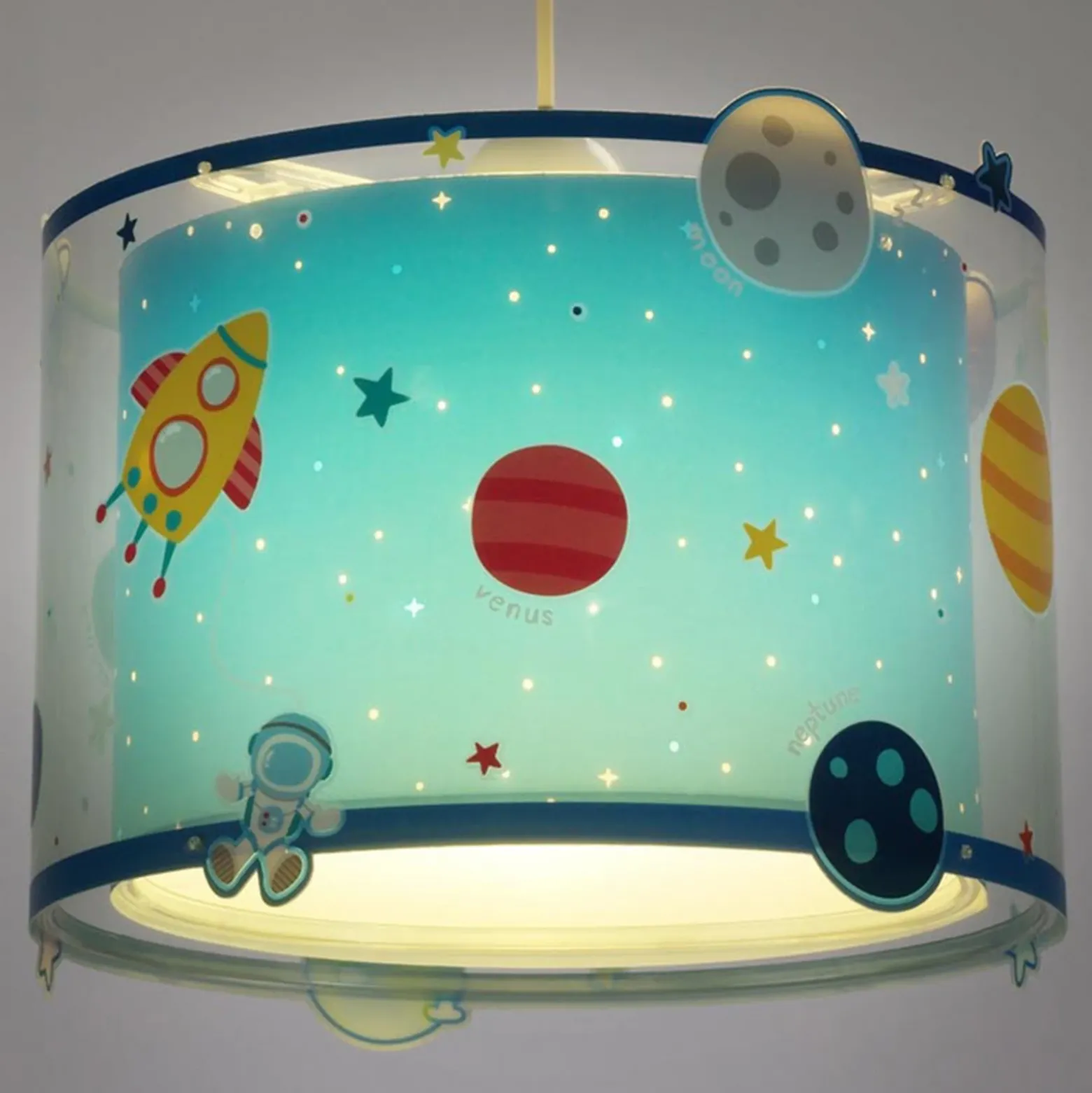 Lámpara colgante infantil PLANETS de Dalber con motivo