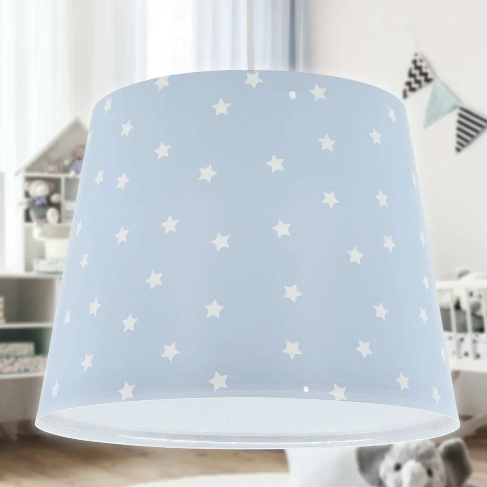 Lámpara colgante infantil STAR LIGHT de Dalber, azul
