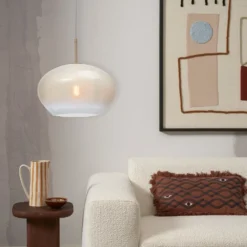 Lámpara colgante IT'S ABOUT ROMI «Bologna», blanco leche, de 1 luz