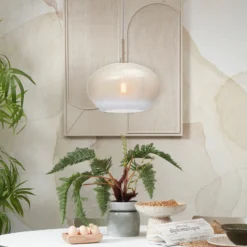 Lámpara colgante IT'S ABOUT ROMI «Bologna», blanco leche, de 1 luz