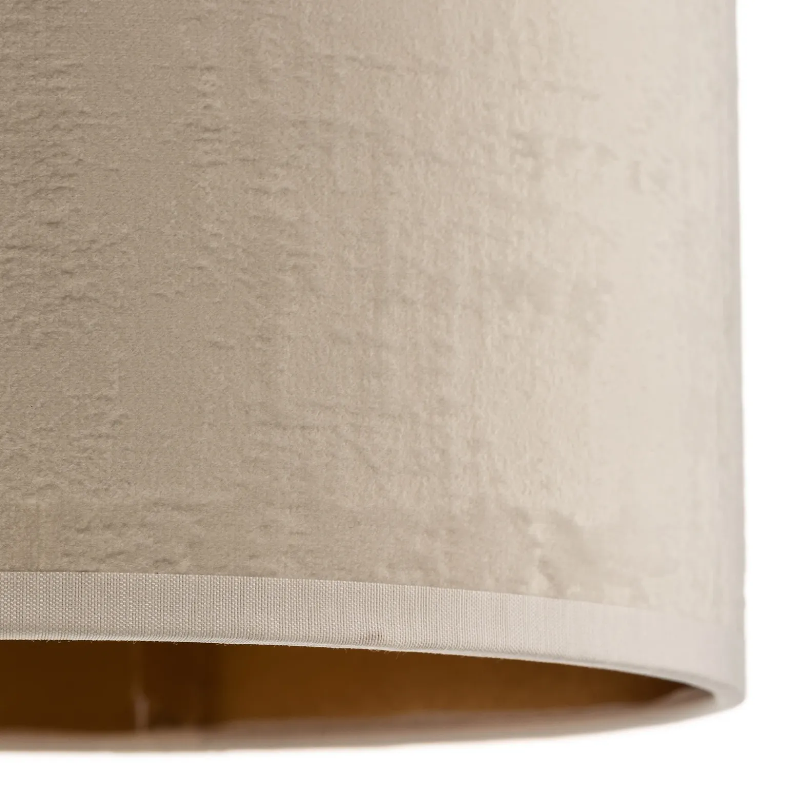 Lámpara colgante Jari pantalla de tela 3 luces redonda blanco-dorado