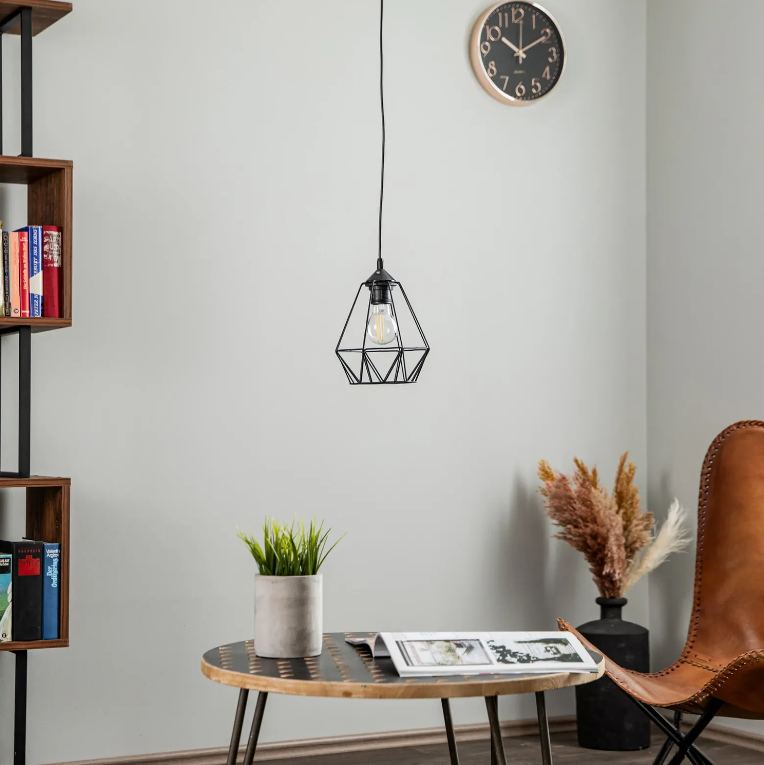Lámpara colgante Jin, negro, 1 luz