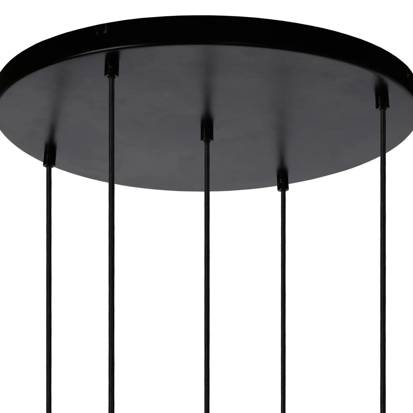 Lámpara colgante Joanet con vidrio humo, 5 luces