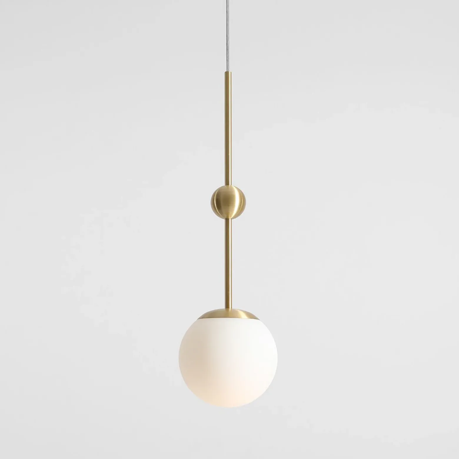 Lámpara colgante Joel, latón/blanco, de 1 luz