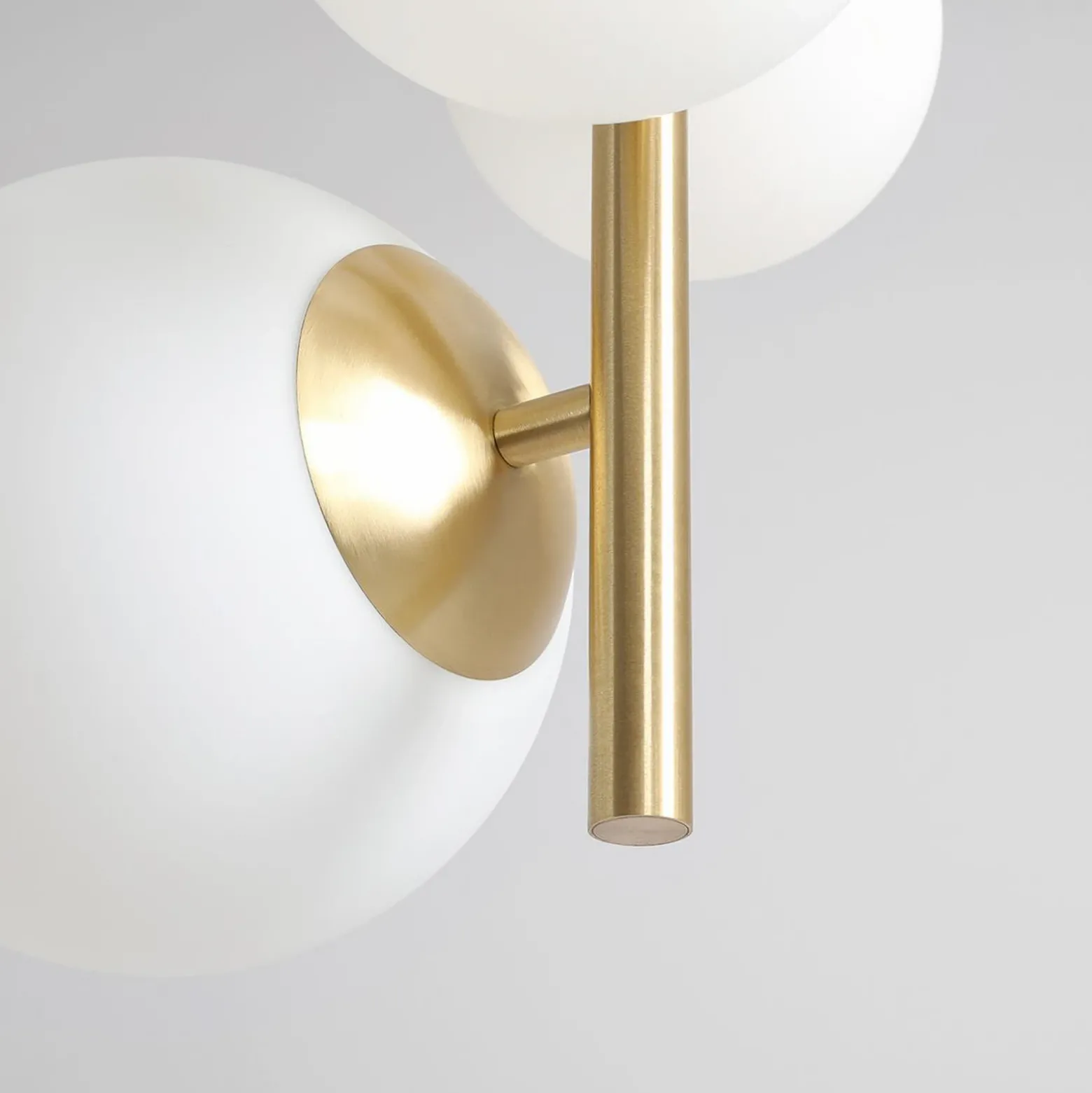 Lámpara colgante Joel, latón/blanco, de 4 luces