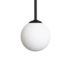 Lámpara colgante Joel, rotonda negra/blanca, 3 luces