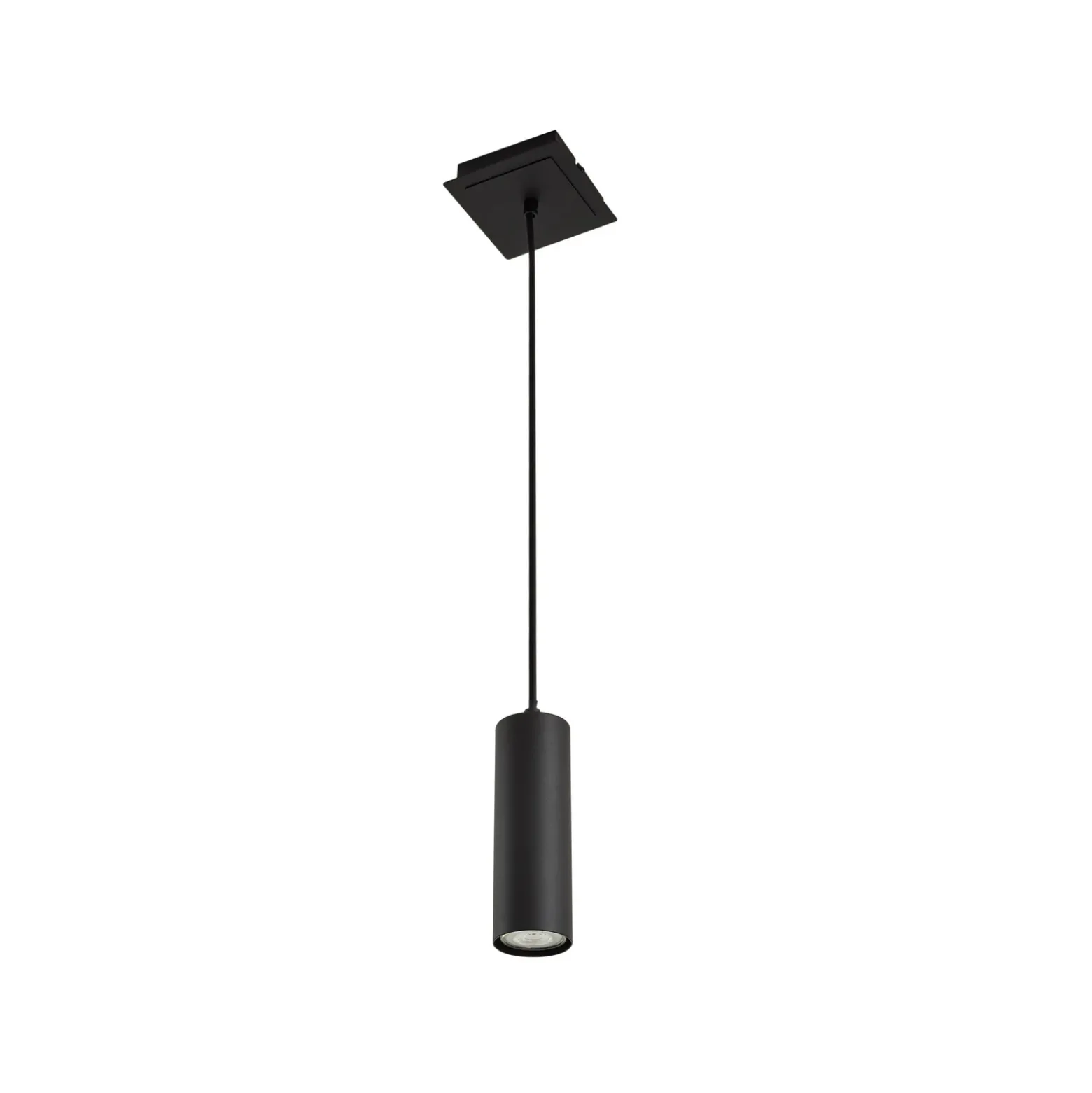 Lámpara colgante Joffrey de Lindby, Ø 6 cm, negra, metal, GU10