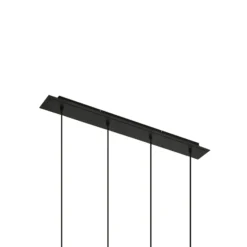 Lámpara colgante Joffrey de Lindby, 76 cm, negra, 4 luces, GU10