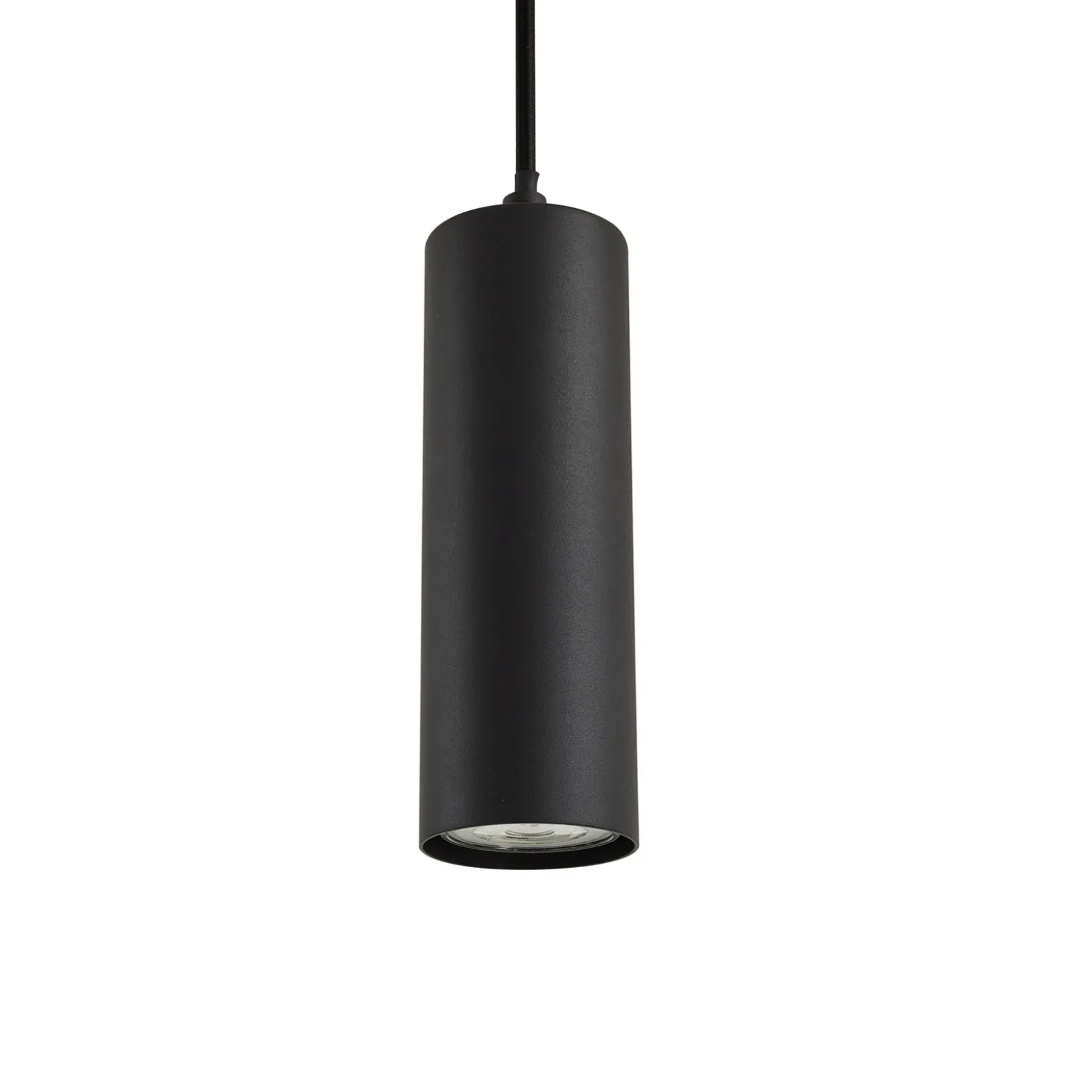 Lámpara colgante Joffrey de Lindby, Ø 6 cm, negra, metal, GU10