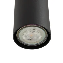 Lámpara colgante Joffrey de Lindby, Ø 6 cm, negra, metal, GU10