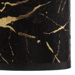 Lámpara colgante Joni, textil, 1 luz negro marmolado