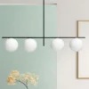 Lámpara colgante Jugen, negro, 4 luces